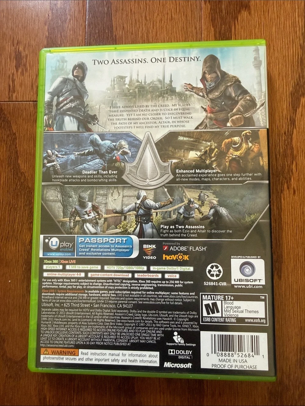 Assassin’s Creed Revelations Xbox 360 Video Game Complete
